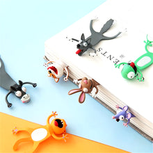 Load image into Gallery viewer, 3D Bookmarks Cartoon Animal Bookmark Panda Shiba Inu Funny Creative PVC Book Markers School Supplies
