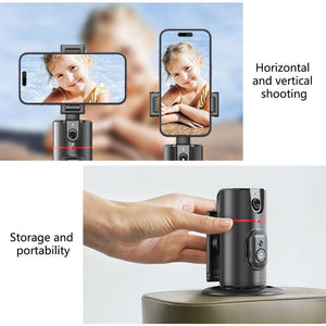 New Foldable Automatic Face Tracking Tripod, 360° Rotation Face Body Phone Camera Stand for Smart Shooting Phone Tracking Stand for Real-Time Vlog Streaming Video, Rechargeable Battery Accessory for Selfie Gift Smartphone Accessories Cellphone