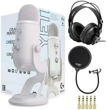 Load image into Gallery viewer, Yeti USB Microphone (Blackout) Bundle with Knox Gear Headphones and Pop Filter (3 Items)
