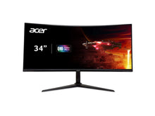 Load image into Gallery viewer, Nitro XZ342CU V3Bmiiphx 34&quot; 1500R 21:9 Curved QHD (3440 X 1440) AMD Freesync Premium Gaming Monitor, 180Hz Refresh Rate, 1Ms VRB, VESA Displayhdr 400, VESA Mounting Compliant (1 X Display Ports &amp;
