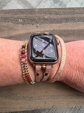 Load image into Gallery viewer, Rose Gold Beaded Multi Strand Leather Smart Watch Bracelet
