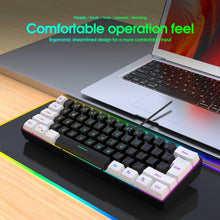 Load image into Gallery viewer, Gaming Keyboard, Quiet Computer Keyboard USB 61-Key Gaming Keypad Ergonomic Streamlined Design Keyboard
