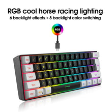 Load image into Gallery viewer, Gaming Keyboard, Quiet Computer Keyboard USB 61-Key Gaming Keypad Ergonomic Streamlined Design Keyboard
