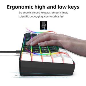 Gaming Keyboard, Quiet Computer Keyboard USB 61-Key Gaming Keypad Ergonomic Streamlined Design Keyboard