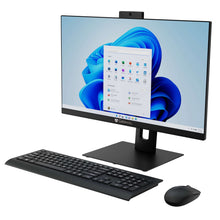 Load image into Gallery viewer, 23.8&quot; All-In-One Desktop, Fully Adjustable Stand, FHD, Intel Pentium J5040, 4GB RAM, 128GB SSD, 2MP Camera, Windows 11, Microsoft 365 Personal 1-Year Included, Mouse &amp; Keyboard Included, Black
