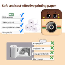 Load image into Gallery viewer, Instant Camera for Kids, Creative Christmas and Holiday Birthday Gift, Suitable for Boys and Girls Ages 6 and Up, HD Digital Camera with Dual-Lens Video Recording, Thermal Paper Instant Print Camera, Educational Toy Camera for Children
