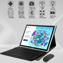 Load image into Gallery viewer, Android 13 Tablet 10 Inch Tablet with Keyboard Wireless Mouse Stylus,4G Phone Tablet,Octa Core Processor 1280X800 IPS Tablet/4Gb RAM 64GB ROM/13MP+5MP Camera Bluetooth Wifi Tablet,2024 Latest Tablet
