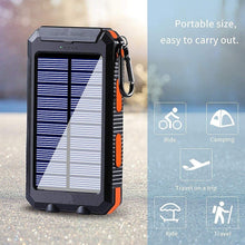 Load image into Gallery viewer, 20,000 Mah Portable External Solar Power Bank for Phone Tablet Dual USB Port
