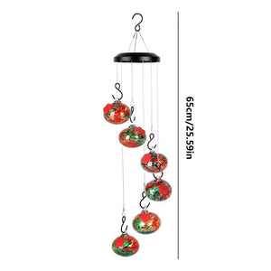 Enchanting Anti-Fade Hummingbird Feeder with Wind Chimes – Leak-Proof Garden Delight!