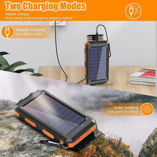 Load image into Gallery viewer, 20,000 Mah Portable External Solar Power Bank for Phone Tablet Dual USB Port
