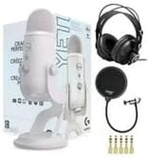 Load image into Gallery viewer, Yeti USB Microphone (Blackout) Bundle with Knox Gear Headphones and Pop Filter (3 Items)
