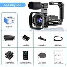 Load image into Gallery viewer, Video Camera Camcorder 2.7K for Youtube Vlogging Camera IPS 36MP Digital Camera Recorder 16X Digital Zoom Camera Recorder
