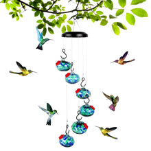 Load image into Gallery viewer, Enchanting Anti-Fade Hummingbird Feeder with Wind Chimes – Leak-Proof Garden Delight!
