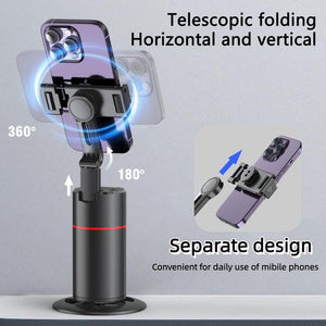 New Foldable Automatic Face Tracking Tripod, 360° Rotation Face Body Phone Camera Stand for Smart Shooting Phone Tracking Stand for Real-Time Vlog Streaming Video, Rechargeable Battery Accessory for Selfie Gift Smartphone Accessories Cellphone