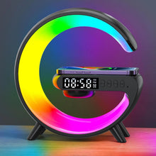 Load image into Gallery viewer, Wireless Charger Lamp Bluetooth Speaker Music Clock Alarm Key and APP Control
