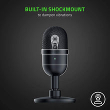 Load image into Gallery viewer, Seiren Mini USB Streaming Microphone: Precise Supercardioid Pickup Pattern - Professional Recording Quality - Ultra-Compact Build - Heavy-Duty Tilting Stand - Shock Resistant - Classic Black
